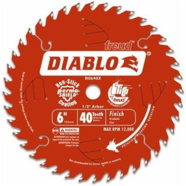 Diablo 6 In. 40-Tooth Finish Circular Saw Blade - Iieemm