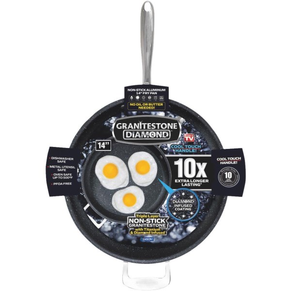 GraniteStone Diamond 14 In. Non-Stick Frying Pan - Iieemm