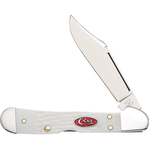 Case SparXX 2.72 In. Standard Jig White Synthetic Mini CopperLock Pocket Knife - Iieemm