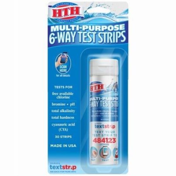 HTH Pool Care 6-Way Test Strips (30-Count) - Iieemm
