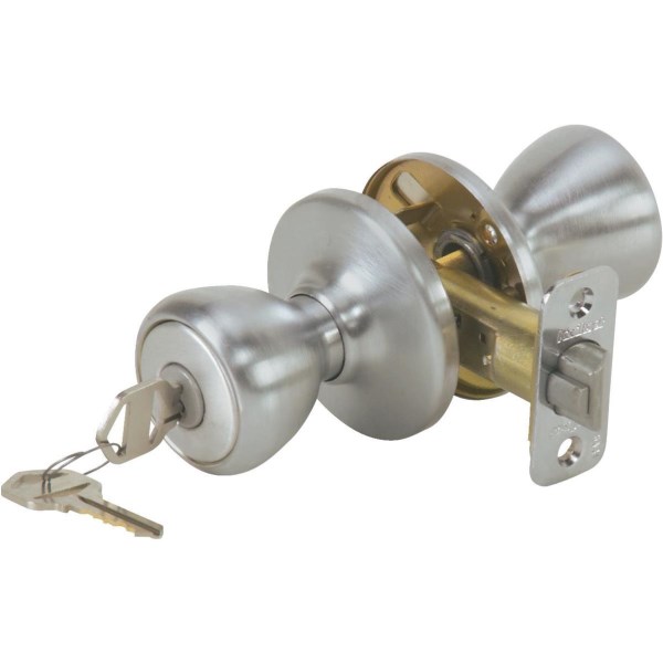 Kwikset Tylo Satin Chrome Entry Door Knob - Iieemm
