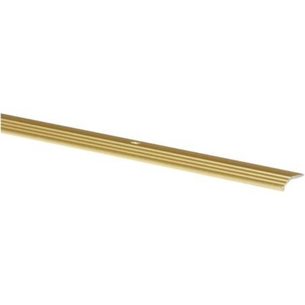 Do it Satin Gold Fluted 1 In. x 6 Ft. Aluminum Carpet Trim Bar - Iieemm
