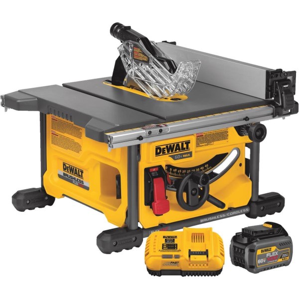 DEWALT FLEXVOLT 60-Volt MAX Lithium-Ion Brushless 8-1/4 In. Cordless Table Saw Kit - Iieemm