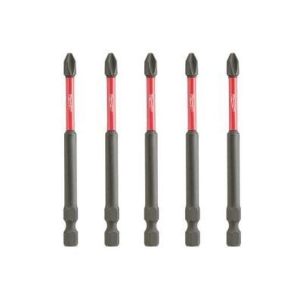 Milwaukee SHOCKWAVE #2 Phillips 3-1/2 In. Power Impact Screwdriver Bit (5-Pack) - Iieemm