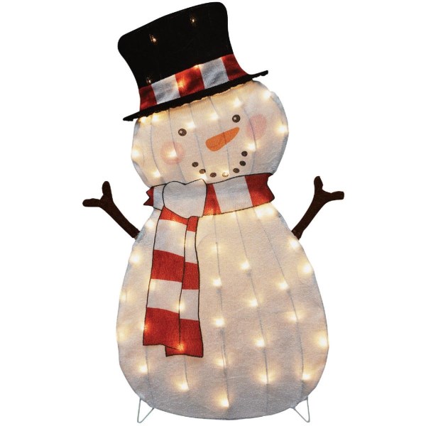 Candy Cane Lane 32 In. LED Snowman Holiday Figure - Iieemm