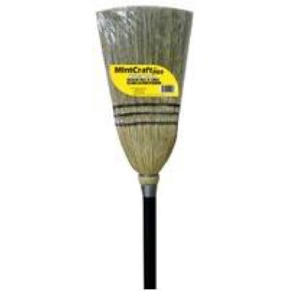 Reynera 12 In. W. x 39 In. L. Painted Wood Handle Lobby Corn Broom - Iieemm