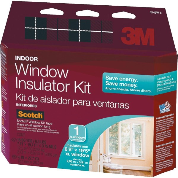 3M Indoor 84 In. x 237 In. Oversized Window Insulation Kit - Iieemm