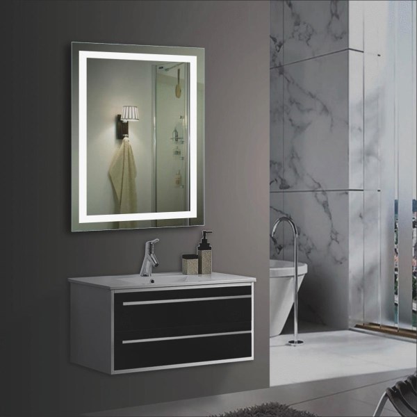 Lighted Impressions Vero Frameless 19.63 In. W x 27.25 In. H Vanity Mirror with Four LED Light Strips - Iieemm