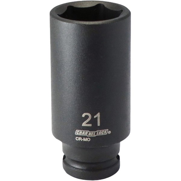 Channellock 3/8 In. Drive 21 mm 6-Point Deep Metric Impact Socket - Iieemm