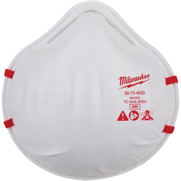 Milwaukee N95 Adjustable Respirator - Iieemm