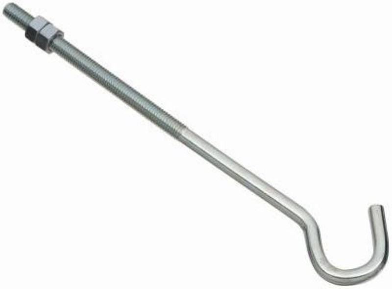 National 3/8 In. x 10 In. Zinc Hook Bolt - Iieemm