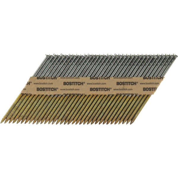 Grip-Rite 21 Degree Plastic Strip Stainless Steel Full Round Head Framing Stick Nail, 3 In. X .131 In. (1000 Ct