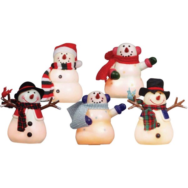 J Hofert 6 In. Incandescent Snowman Pathway Marker Light Set (5 per set) - Iieemm