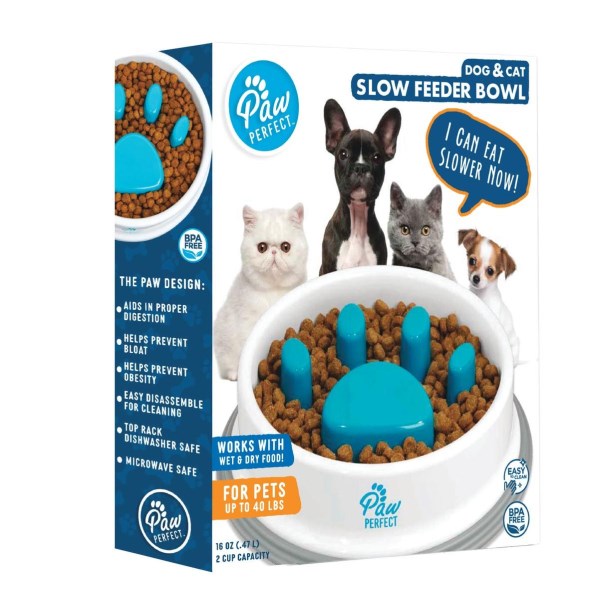 Bell+Howell Paw Perfect 16 Oz. Slow Feeder Pet Bowl - Iieemm