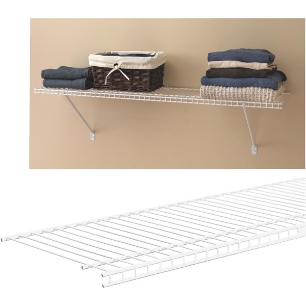 ClosetMaid SuperSlide 6 Ft. W. x 12 In. D. Ventilated Closet Shelf, White - Iieemm