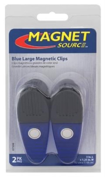Master Magnetics 3-1/2 In. Blue Magnetic Clip (2-Pack) - Iieemm