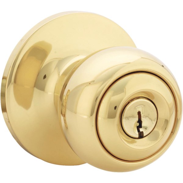 Steel Pro Polished Brass Entry Door Knob - Iieemm