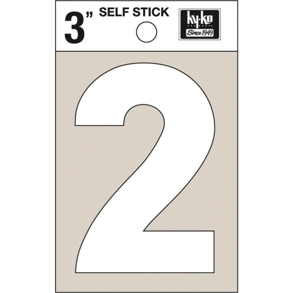 Hy-Ko Vinyl 3 In. Non-Reflective Adhesive Number Two - Iieemm