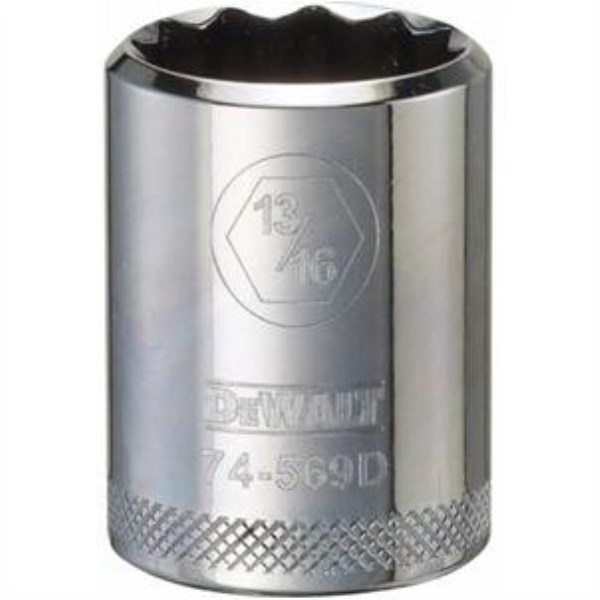 SAE Socket, Shallow, 12-Point, 13/16-In., 1/2-In. Drive - Iieemm
