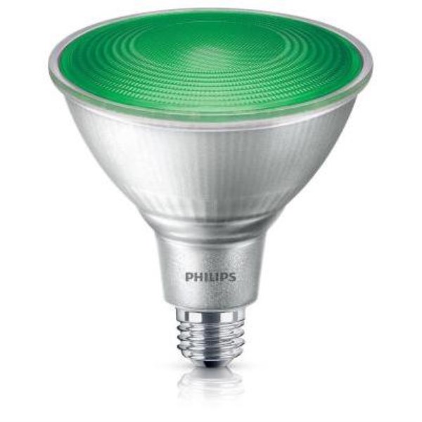Philips 100W Equivalent Green PAR38 Medium LED Floodlight Light Bulb - Iieemm
