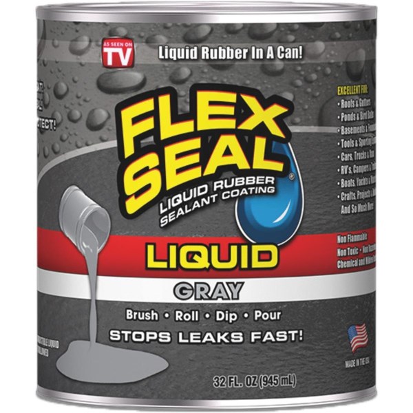 FLEX SEAL 1 Qt. Liquid Rubber Sealant, Gray - Iieemm