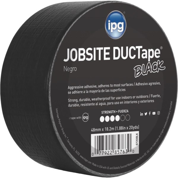 Intertape DUCTape 1.88 In. x 20 Yd. General Purpose Duct Tape, Black - Iieemm