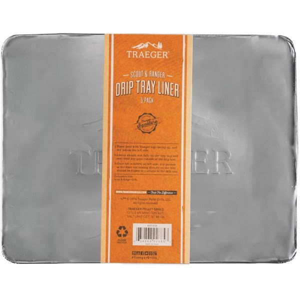 Traeger Aluminum Scout & Ranger Drip Tray Liner (5-Pack) - Iieemm