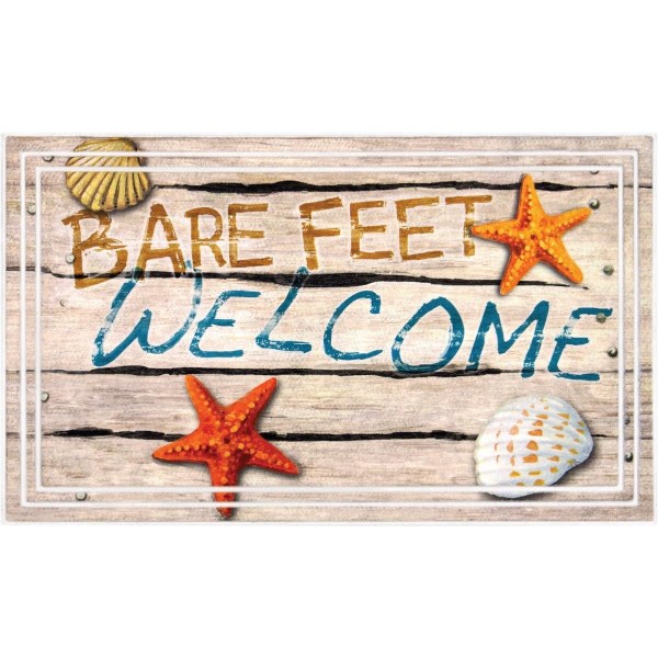 Apache Fashionables Barefeet Welcome Door Mat - Iieemm