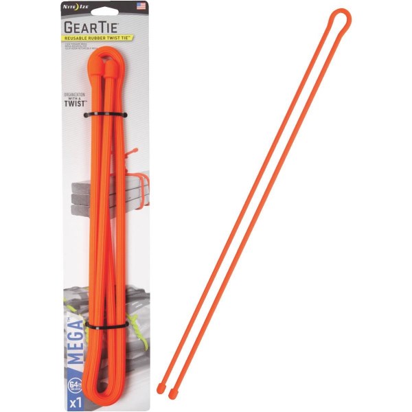 Gear Tie 64 In. Mega Twist Tie – Bright Orange - Iieemm