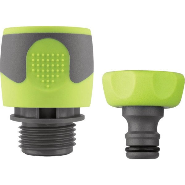 Flexzilla Standard Garden Hose Quick-Connect Coupler & Plug Kit, ZillaGreen (2-Piece) - Iieemm