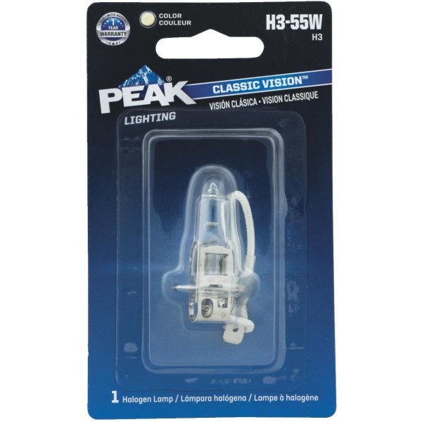 PEAK Classic Vision H3-55W 12.8V Halogen Automotive Bulb - Iieemm