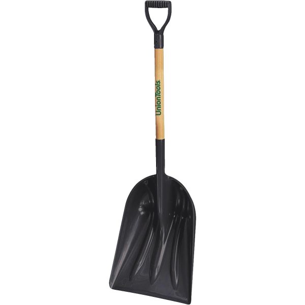Union Tools 14.25 In. Poly Snow Shovel with 27.5 In. Wood Handle - Iieemm