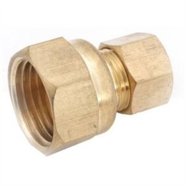 Anderson Metals 1/2 In. x 3/8 In. Brass Union Compression Adapter - Iieemm