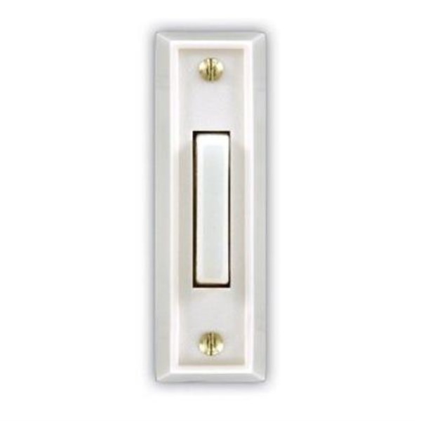 Heath Zenith Wired White Plastic LED Lighted Doorbell Push-Button - Iieemm