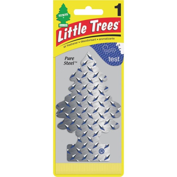 Little Trees Car Air Freshener, Pure Steel - Iieemm
