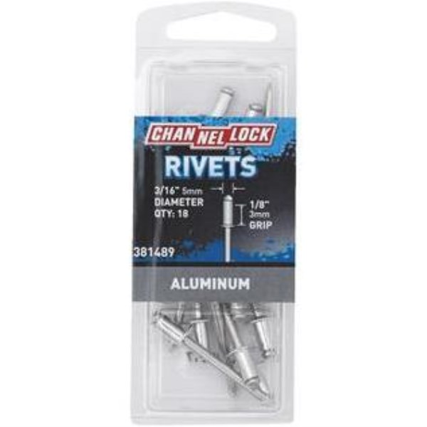 Channellock 3/16 In. Dia. x 1/8 In. Grip Aluminum POP Rivet (18-Pack) - Iieemm