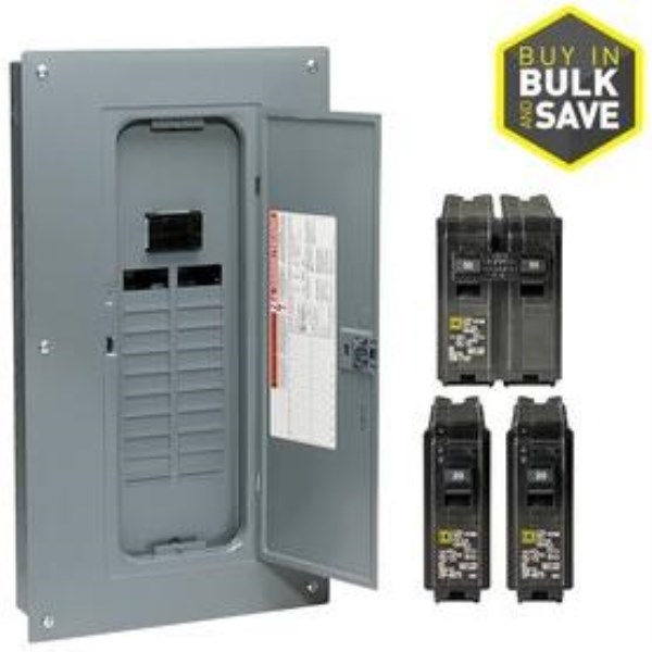 Square D Homeline 100A 20-Space 40-Circuit Indoor Main Breaker Plug-on Neutral Load Center Remodeler Pack - Iieemm