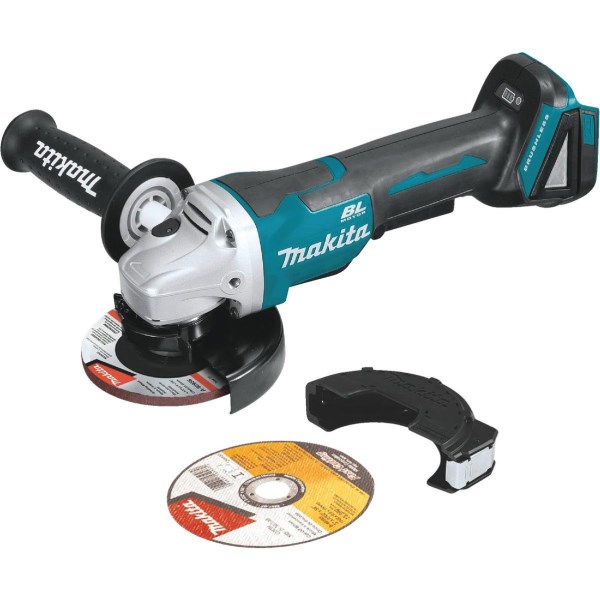 Makita 18 Volt LXT Lithium-Ion 4-1/2 In. – 5 In. Brushless Cordless Paddle Switch Angle Grinder (Bare Tool) - Iieemm