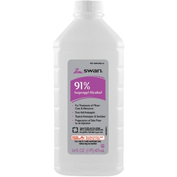 Swan 91% Isopropyl Rubbing Alcohol, 16 Oz. - Iieemm