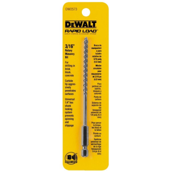 DEWALT 3/16 In. x 6 In. Rotary Masonry Drill Bit - Iieemm