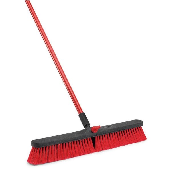 Libman 24 In. W. x 64 In. L. Steel Handle Multi-Surface Medium Sweep Push Broom - Iieemm