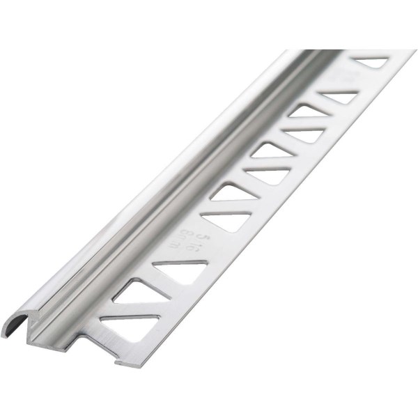M-D Building Products 3/8 In. x 8 Ft. Bright Clear Aluminum Bullnose Tile Edging - Iieemm