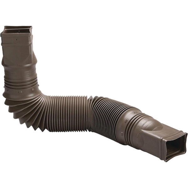 Amerimax Flex-A-Spout Brown Vinyl Downspout Extension - Iieemm