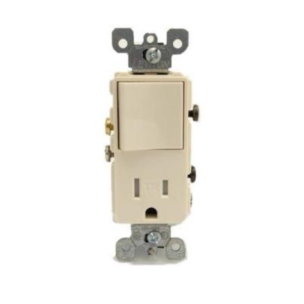 Leviton Ivory 125V Twin Socket Adapter - Iieemm