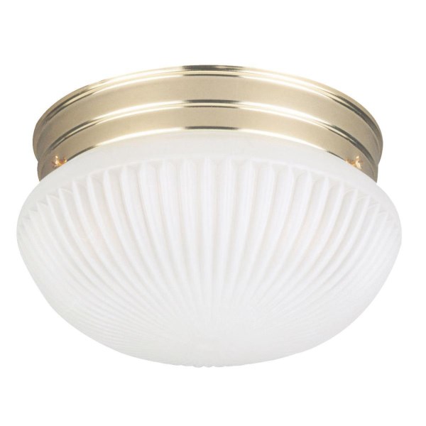 Home Impressions 9-1/2 In. Polished Brass Incandescent Flush Mount Ceiling Light Fixture - Iieemm
