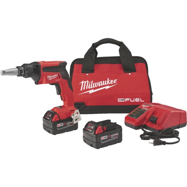 Milwaukee M18 FUEL 18-Volt Lithium-Ion Brushless Drywall Cordless Screwgun Kit - Iieemm