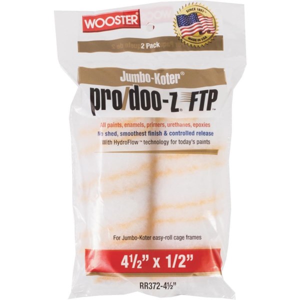 Wooster Jumbo-Koter P/D FTP 4-1/2 In. x 1/2 In. Woven Paint Roller Cover (2-Pack) - Iieemm