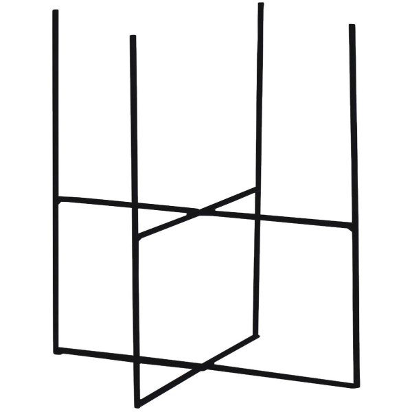 American Gardenworks Urban Living Matte Black Powder Coated Steel 14 In. Floor Pot Holder - Iieemm