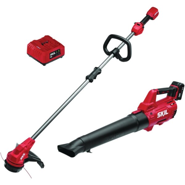 SKIL PwrCore 20V Brushless Leaf Blower & 20V 13 In. Brushless String Trimmer Combo Kit - Iieemm