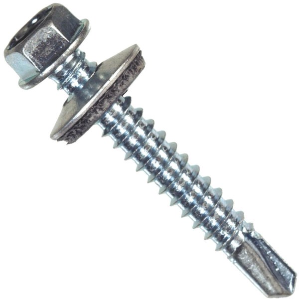 Hillman #12 – 14 x 2 In. Washer Head Self-Drilling Sheet Metal Screw (100 Ct.) - Iieemm